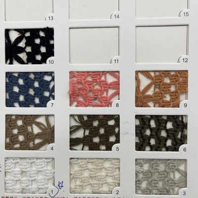 Customized Knitting Jacquard Fabric Lace Knitting 85% Polyester 15% Cotton 150cm 195gsm N03-009