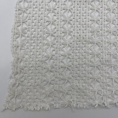 Customized Knitting Jacquard Fabric Lace Knitting 85% Polyester 15% Cotton 150cm 195gsm N03-009