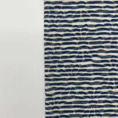 Customized  Double Jersey Jacquard Fabric Home Textile 59%P 36%C 6%SP 149CM 160GSM  C14-060