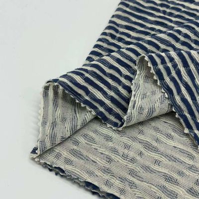 Customized  Double Jersey Jacquard Fabric Home Textile 59%P 36%C 6%SP 149CM 160GSM  C14-060