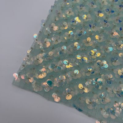 Various Colors Available Sequins Embroidered Cloth with Embroidery Fabric M13-018