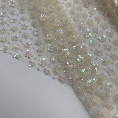 Various Weights Available Sequins Embroidery Fabric with Various Designs & Features M13-024