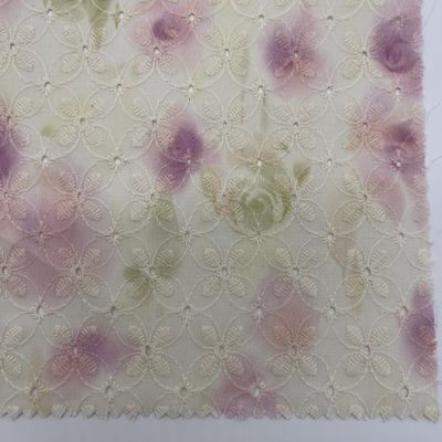 Printed Garment Cotton Embroidery Fabric Material Colors M04-LK010