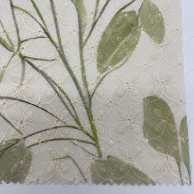 Printed Garment Cotton Embroidery Fabric Material Colors M04-LK010