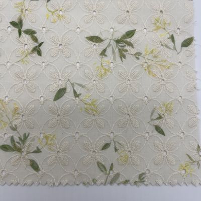 Printed Garment Cotton Embroidery Fabric Material Colors M04-LK010