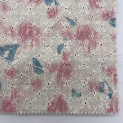 Printed Garment Cotton Embroidery Fabric Material Colors M04-LK010