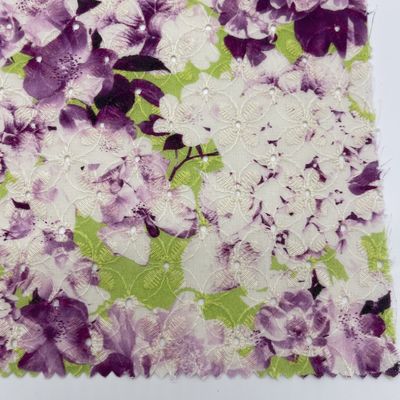 Printed Garment Cotton Embroidery Fabric Material Colors M04-LK010