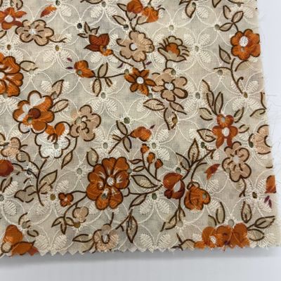 Printed Garment Cotton Embroidery Fabric Material Colors M04-LK010