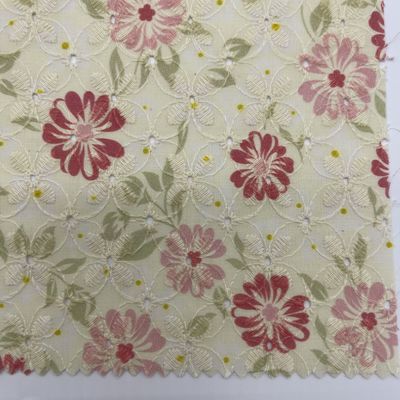 Printed Garment Cotton Embroidery Fabric Material Colors M04-LK010