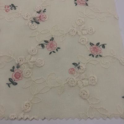 Printed Cotton Embroidery Fabric Textile Various Yarn Count Eco Friendly M04-LK011