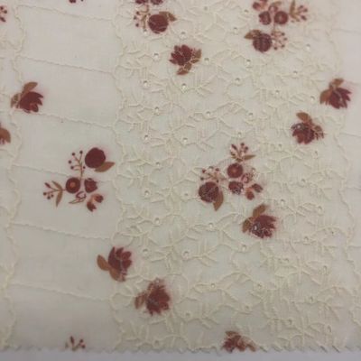 Printed Cotton Embroidery Fabric Textile Various Yarn Count Eco Friendly M04-LK011