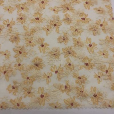 Printed Cotton Embroidery Fabric Textile Various Yarn Count Eco Friendly M04-LK011