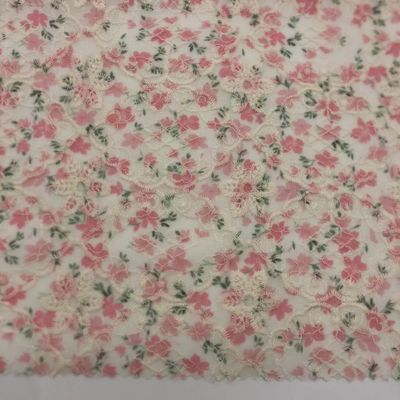 Printed Cotton Embroidery Fabric Textile Various Yarn Count Eco Friendly M04-LK011