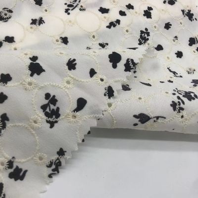 Fashionable Cotton Embroidery Fabric Yarn Count M04-LK013