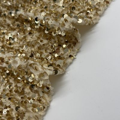 Eye Catching Sparkle Embroidered Sequin Mesh Fabric M05-010