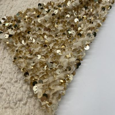 Eye Catching Sparkle Embroidered Sequin Mesh Fabric M05-010