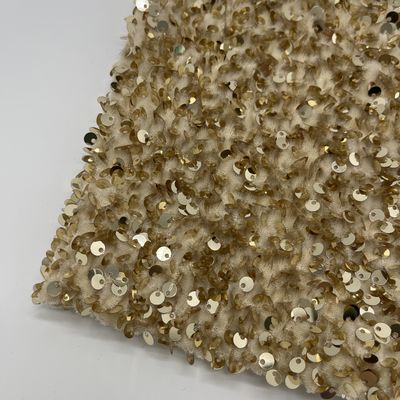 Eye Catching Sparkle Embroidered Sequin Mesh Fabric M05-010