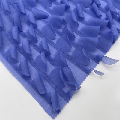 Printed Cotton Schiffli Embroidery Fabric Eco Friendly M10-002