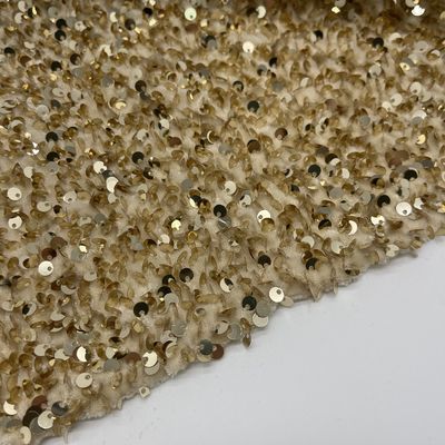 Multicolors Sequins Embroidery Fabric Cloth Yarn Counts M05-010
