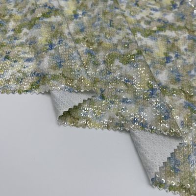 Garment 285gsm Sequins Embroidery Fabric M13-014