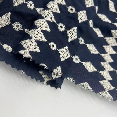 Custom Wholesale Price Embroidery Fabric 100% Cotton Black For Home Textile