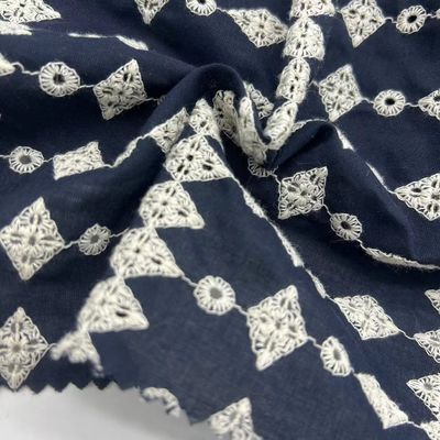 Custom Wholesale Price Embroidery Fabric 100% Cotton Black For Home Textile
