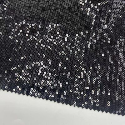 Neat Black Sequins Embroidery Fabric 95% P 5% SP For Everything Goes With Dress