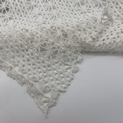 Customized Knitting Jacquard Fabric Lace Knitting 85% Polyester 15% Cotton 150cm 195gsm N03-009