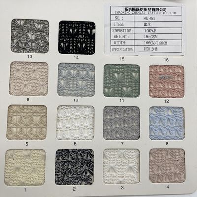 Medium GSM Knitting Jaquard Lace Fabric for B2B Buyers 100%Polyester 166cm 195gsm N07-081
