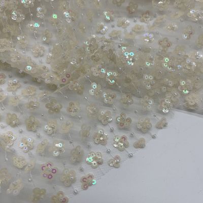 Various Weights Available Sequins Embroidery Fabric with Various Designs & Features M13-024