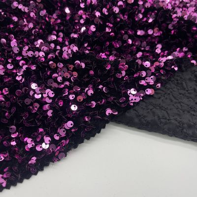 Multicolors Sequins Embroidery Fabric Cloth Yarn Counts M05-010
