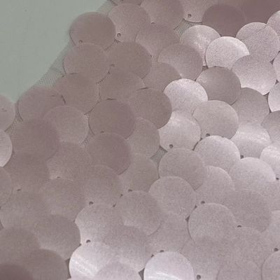 Fine Mesh Sequins Embroidery Fabric 100% Polyester Various Patterns